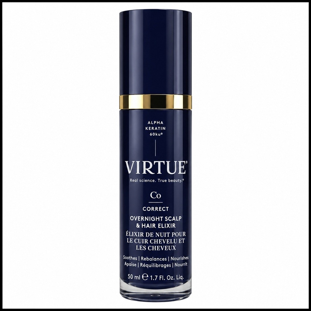 Virtue Correct Overnight Scalp & Hair Elixir Alpha Keratin 60ku 1.7oz 50ml
